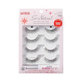 KISS So Natural Holiday False Eyelashes, ¡®Shy Natural¡¯, 8mm-10mm, Natural Volume, Tapered Ends, 3 Pairs + 1 Pair with Glitter, KISS SuperStick Strip Lash Adhesive, Clear, Net Wt. 4.8g (0.17 oz.)