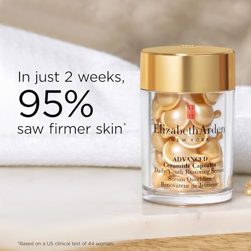 Elizabeth Arden Advanced Ceramide Face Serum Capsules, Anti-Aging Skincare, Fragrance-Free Hydrating Formula for Radiant, Firm Skin, Nourishing and Strengthening