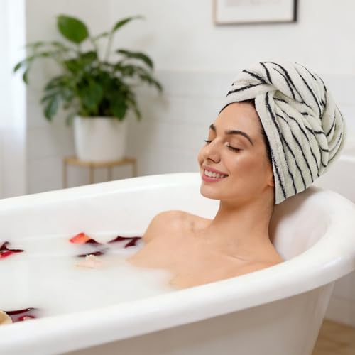 Cotton Hair Towel Wrap for Women | Quick-Drying Anti-Frizz Turban