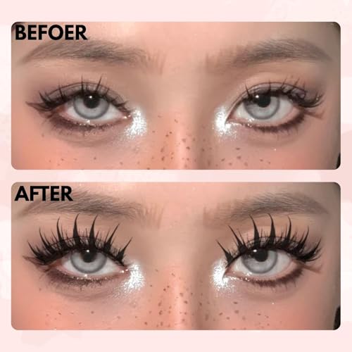 Anime Cat Eye False Eyelashes 10 Pairs - 16mm Wet C-Curl