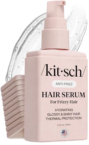 Kitsch Lightweight Anti-Frizz Hair Serum & 450°F Heat Protectant (2.3 oz)