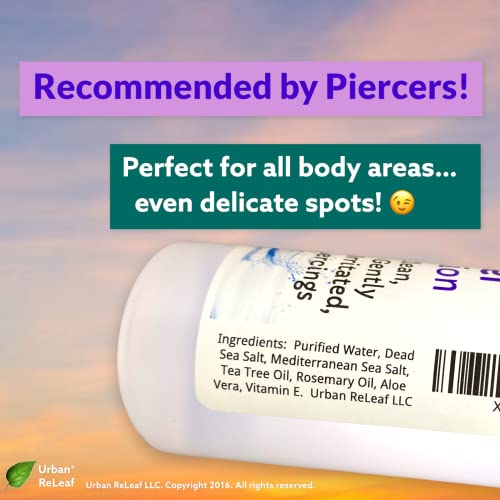 Natural Piercing Aftercare Solution - 4 oz Sea Salt & Tea Tree