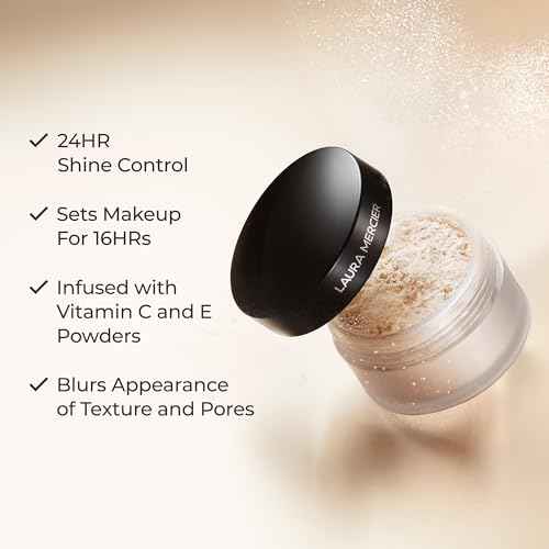 Laura Mercier Translucent Loose Setting Powder, 24HR Shine Control, Infused with Vitamins C + E, Soft Matte Finish, Normal to Oily Skin, 4 Shades for Virtually All Skin Tones, Holiday Gift Set