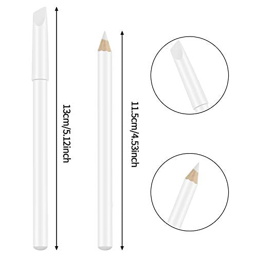 Blulu 2-in-1 White Nail Whitening Pencils with Cuticle Pusher - 6 Pack