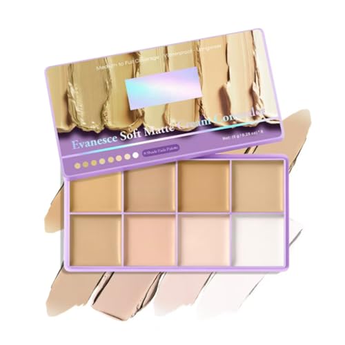 8 Shade Cream Concealer Palette - Full Coverage Waterproof Makeup