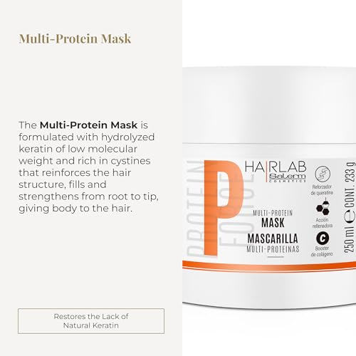 Salerm Damaged Hair Repair Mask with Hydrolyzed Keratin 250ml - Strengthen & Nourish