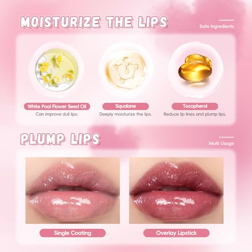 HOSAILY Face Highlighter & Lip Gloss Combo Set – Shimmer Palette