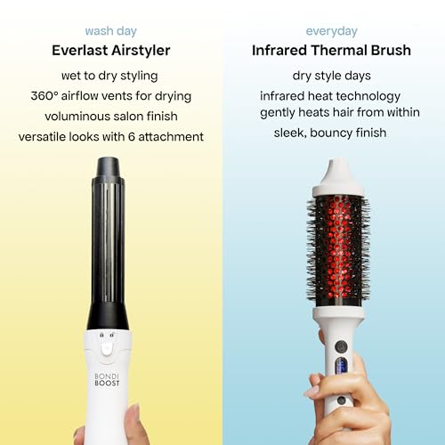 BONDIBOOST Infrared Thermal Brush - Heated Round Brush for Dry Hair