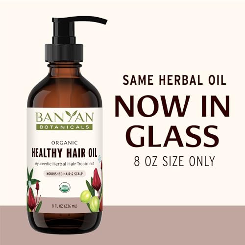 Banyan Botanicals Organic Hair Oil with Bhringaraj & Amla - 8 oz