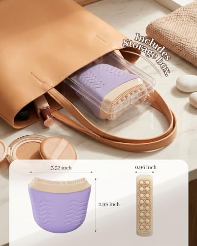 Lavender Upgraded Silicone Lymphatic Face Brush for Contouring & Puffiness Reduction