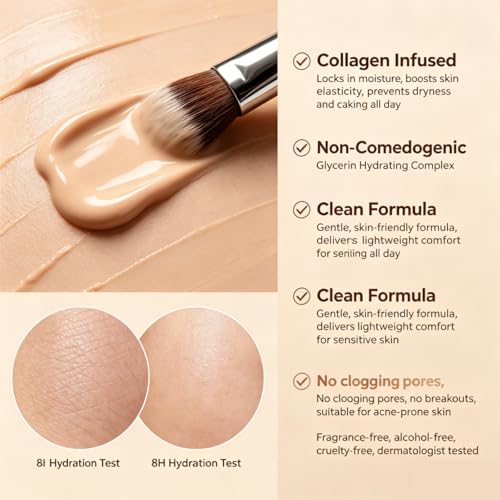 Color-Changing Foundation Stick with Brush - Dewy Finish