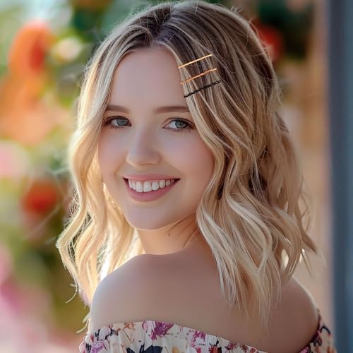 OIIKI 144Pcs Colorful Glitter Bobby Pins Hair Clips Hair Accessories for Women