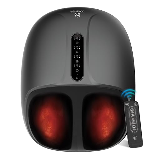 COMFIER Large Shiatsu Foot Massager with Heat for Pain Relief