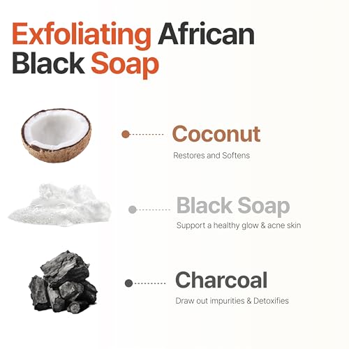 SpaScriptions African Black Soap Exfoliating Body Wash - 32 oz