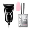 Makartt Milky Pink Gel Nail Polish with Rhinestone Glue 15ml HEMA-Free