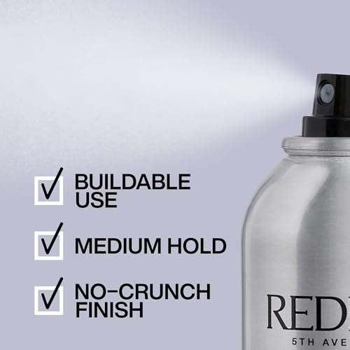 Redken Brushable Hairspray 12 For All Hair Types - Protects Against Frizz and Humidity With Flexible Medium Hold With Natural Finish