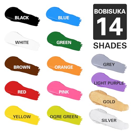 BOBISUKA 18-Color Water-Based Face & Body Paint Kit