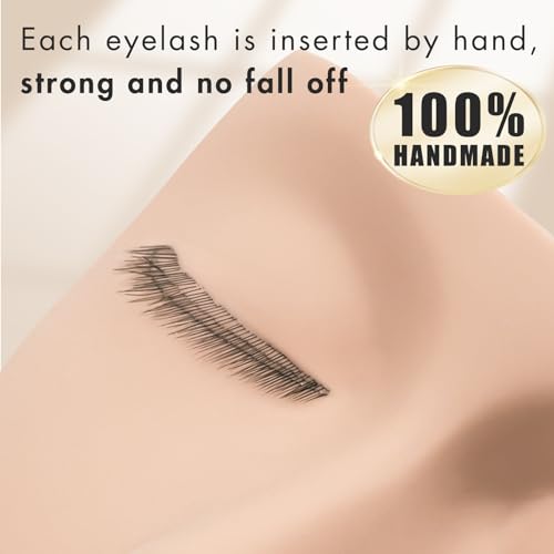 3 Lash Layers Lash Mannequin Head For Eyelash Extension, Lash Extension Practice Face for Beginners Reusable Makeup Massage Training Supplies