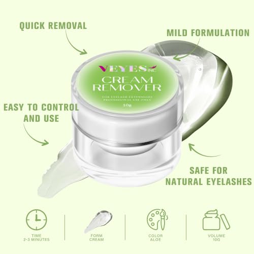 Cream Lash Remover for Lash Extensions 10g – Low Irritation, Professional Use