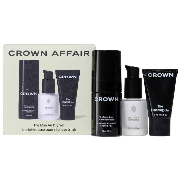 Crown Affair Mini Air Dry Hair Set - Travel Sizes
