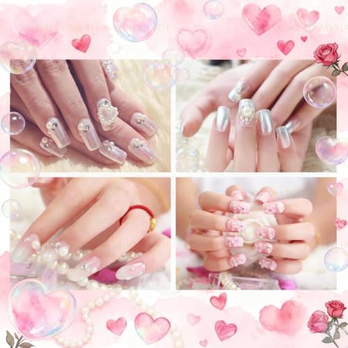 Self-Adhesive Pearl Rhinestones 914 Pcs - 6 Sheets, 3-10mm
