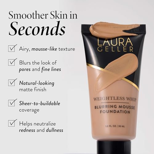 Laura Geller Weightless Whip Mousse Foundation 03 Light - Buildable Coverage