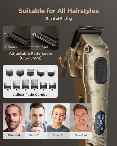 VGRPRO Professional Cordless Hair Clipper Kit with Trimmer