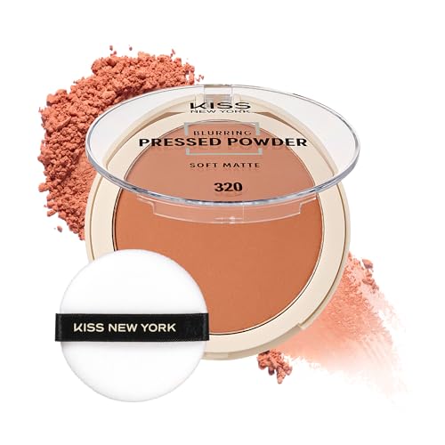 Kiss Soft Matte Pressed Powder - Pore Blurring Face Powder, Classic Tan