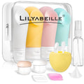 Travel Bottles - 14 Pack Leak Proof, TSA Approved 3oz Travel Size Containers with Suction Cup, Refillable Toiletry Accessories for Shampoo, Conditioner