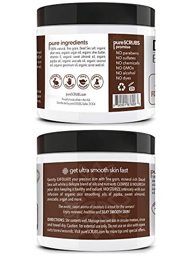 pureSCRUBS Premium Coconut Body Scrub Set with Loofah & Soap