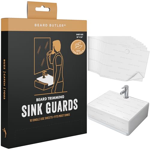 Disposable Beard Hair Catcher for Men - No Plastics - Biodegradable Sink Cover for Shaving and Trimming - Beard Bib Alternative - Simply Buzz, Catch, Toss