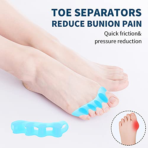 Toe Separators Gel Spacers - 5 Pair Bunion Relief