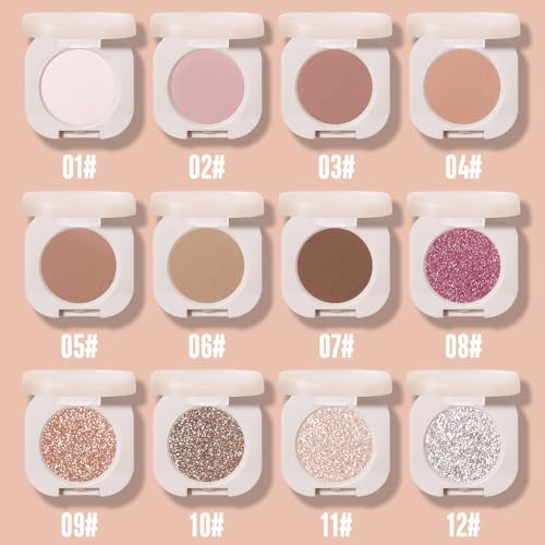 2-Pack Glitter Eyeshadow Palette - Shimmer & Metallic