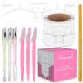 Guapa 8-Piece Eyebrow Makeup Tool Set with Microblading Stencils