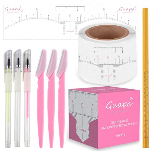 Guapa 8-Piece Eyebrow Makeup Tool Set with Microblading Stencils