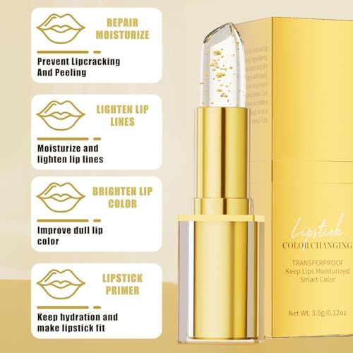 Phanund Transparent Color Changing Lipstick for Women - PH-Sensitive, Long-Lasting, Transferproof & Hydrating