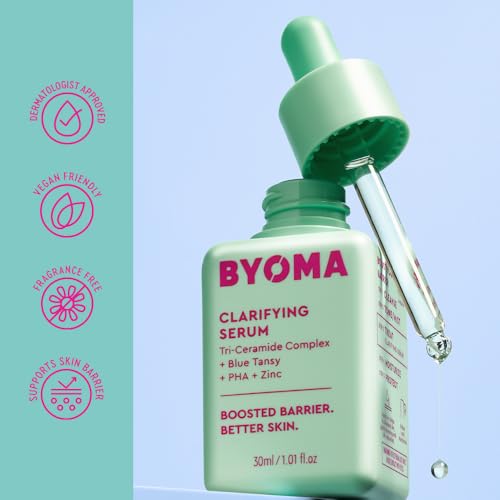 BYOMA Clarifying Serum - Barrier Repair Serum - Clarifying Facial Serum for Acne Prone Skin - Calming Face Serum with Ceramides, Blue Tansy, PHA & Zinc - Balanced & Healthy Skin - 1.01 fl. oz