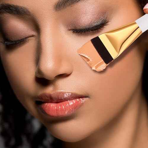 2pcs Flat Foundation Brush for Liquid Makeup,Ultra Thin Liquid Premium Makeup Face for Blending, Cream, Face Flat Makeup Tool