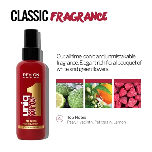 UniqOne Revlon Professional Hair Treatment, Moisturizing Leave-In Product, Repair For Dry and Damaged Hair, Haircare Stocking Stuffer, 5.1 Fl Oz