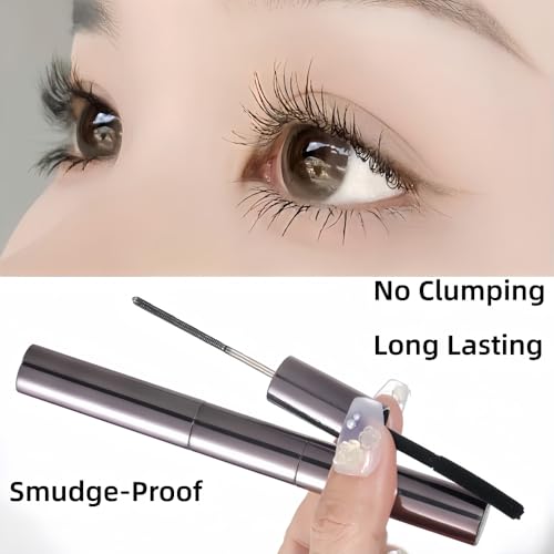 2-in-1 Waterproof Black Mascara with Dual Brushes