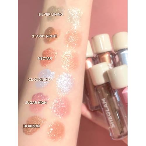 SHEGLAM Airglow Eye Tint 16 Hours Long-Lasting Liquid Eyeshadow Shimmer High-Impact Color Single Eyeshadow - Cloud Nine