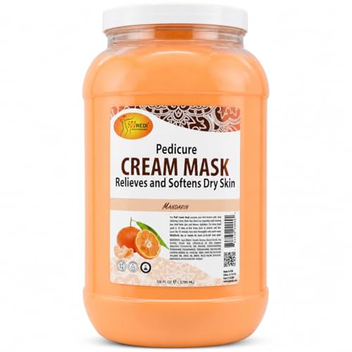 SPA REDI Mandarin Body & Foot Cream Mask - Hydrating Pedicure Treatment, 128 oz