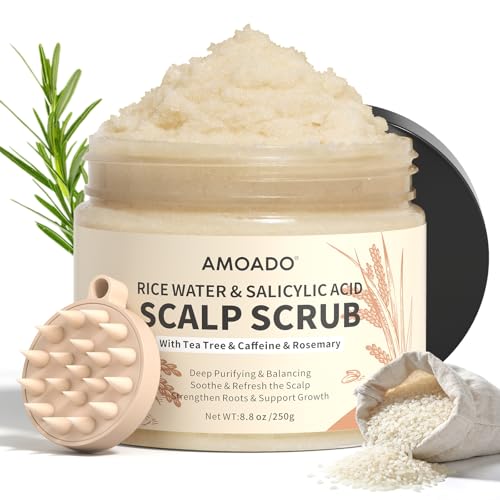 Rice Water Scalp Scrub with Salicylic Acid & Tea Tree Oil