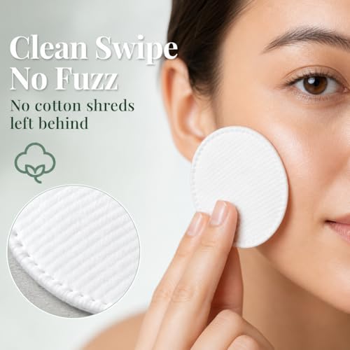 100% Pure Cotton Rounds 200 Count Lint-Free Pads