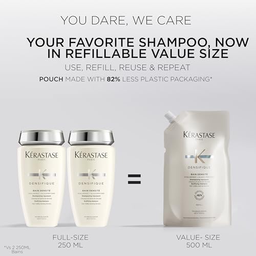 Kerastase Densifique Densit? Shampoo - Thickening & Strengthening For Fine & Thinning Hair, Removes Build-Up & Adds Shine With Hyaluronic Acid