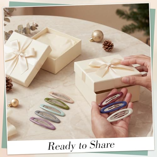 obeoby 30 Count Large Snap Hair Clips - 2.7 Inch Metal Barrettes