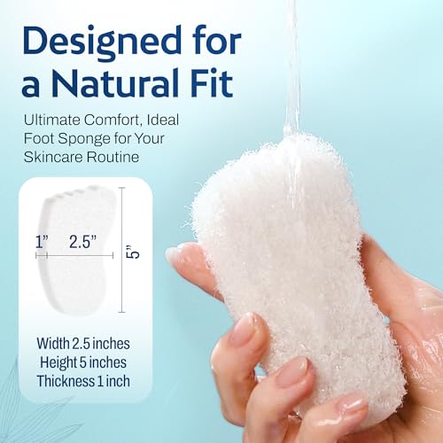 HartFelt Foot Exfoliating Sponge - Gentle Callus & Dead Skin Scrubber, 2-Pack