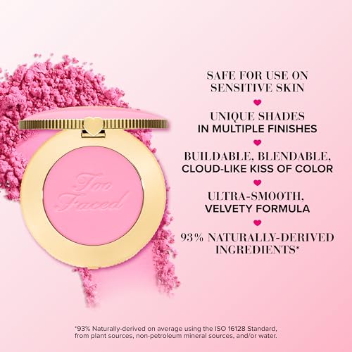 Too Faced Dream A Little Dream Blush & Lip Gloss Set | Cloud Crush Powder Blush + Kissing Jelly Lip Oil With Sheer Coverage, Gift Set
