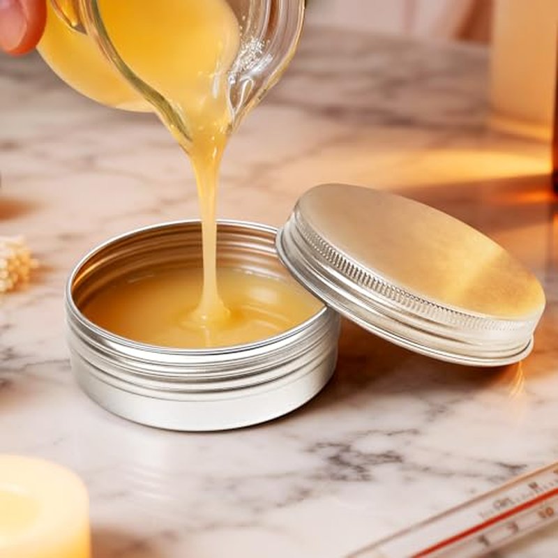 4Pcs 2 Oz Metal Tins with Screw Lids - Aluminum Storage Containers