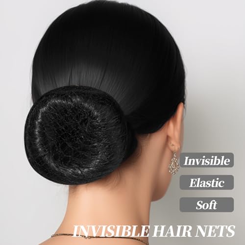 Donut Hair Bun Maker Set - 4 Medium Shapers, Hair Nets & Pins